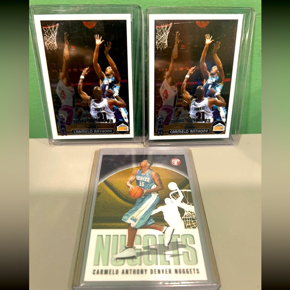 Carmelo Anthony 2003 Topps Chrome Rookie Cards - Set of 3